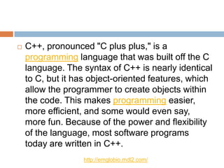 Fundamentals of programming | PPT