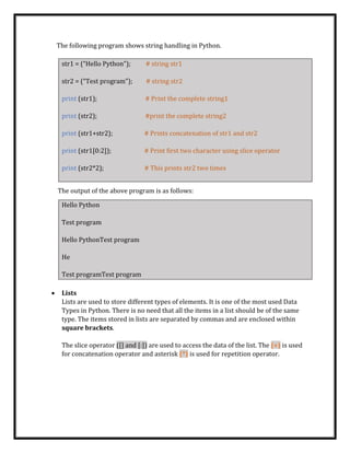 Fundamentals of python | PDF | Programming Languages | Computing image.
