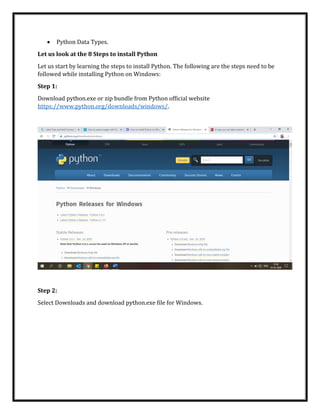 Fundamentals of python | PDF | Programming Languages | Computing