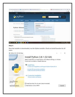 Fundamentals of python | PDF | Programming Languages | Computing