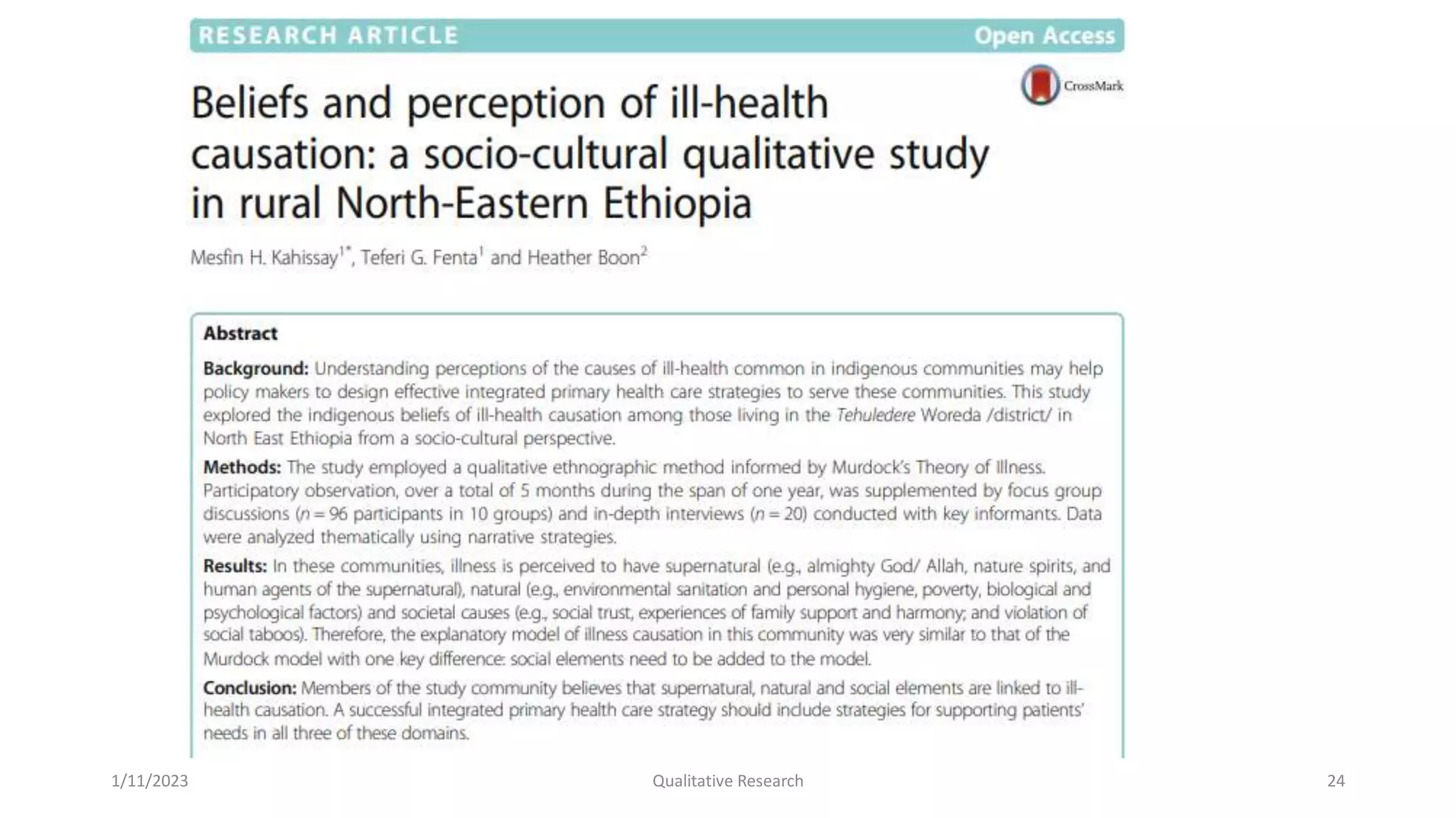 1/11/2023 Qualitative Research 24
 