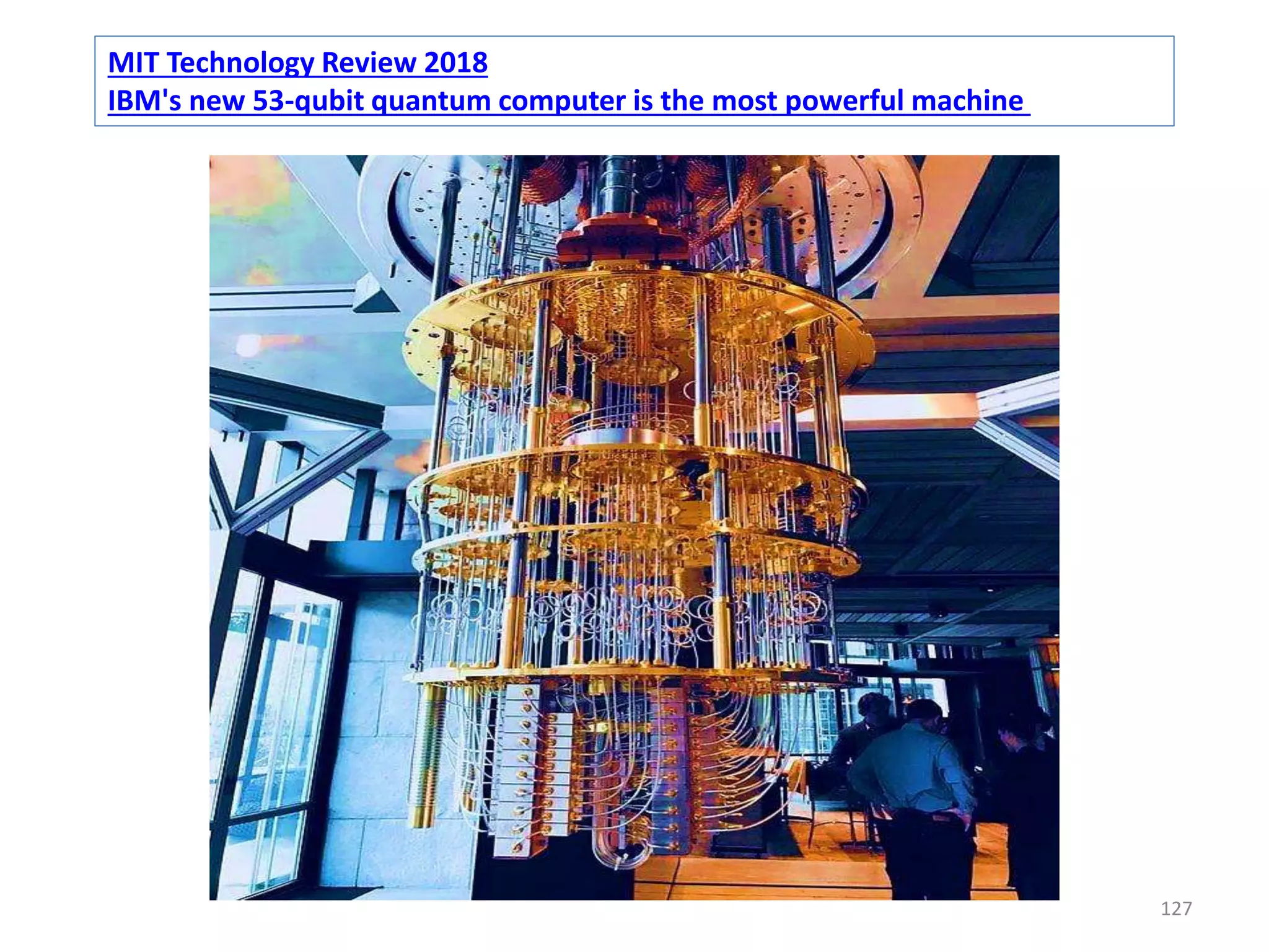127 MIT Technology Review 2018 IBM's new 53-qubit quantum computer is the most powerful machine 