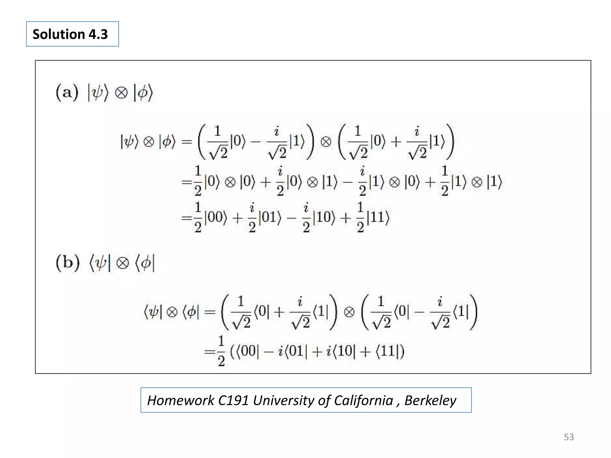 53 Solution 4.3 Homework C191 University of California , Berkeley 