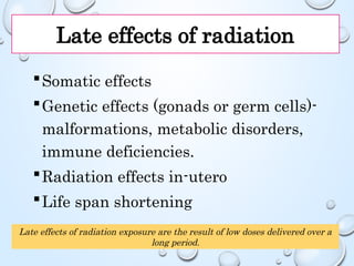 Spmatic Radiator Fundamentals of Radiobiology: Radiation hazard and protection | PPTX