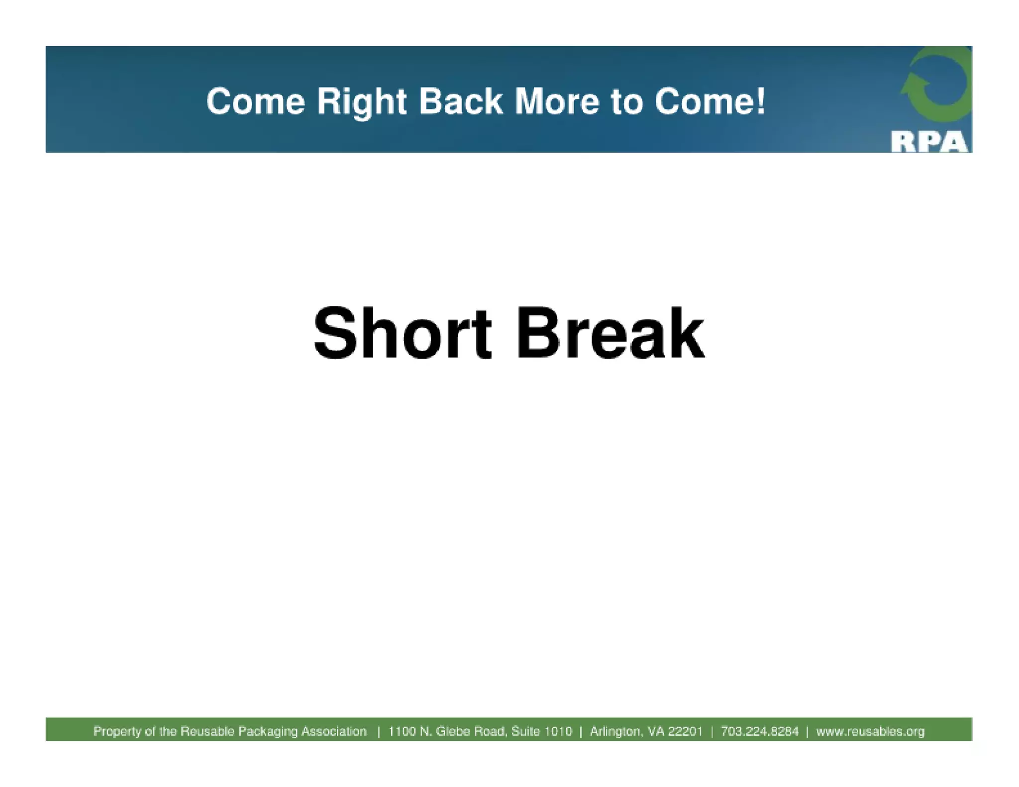 Fundamentals of reusable packaging 2010
