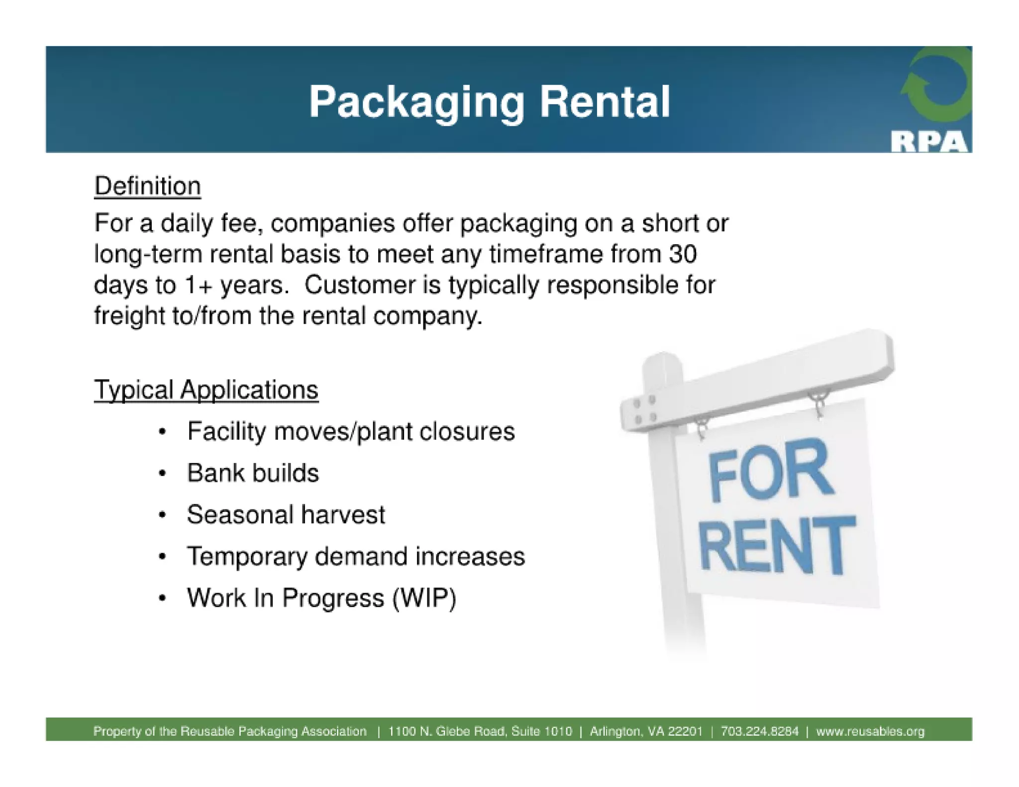 Fundamentals of reusable packaging 2010