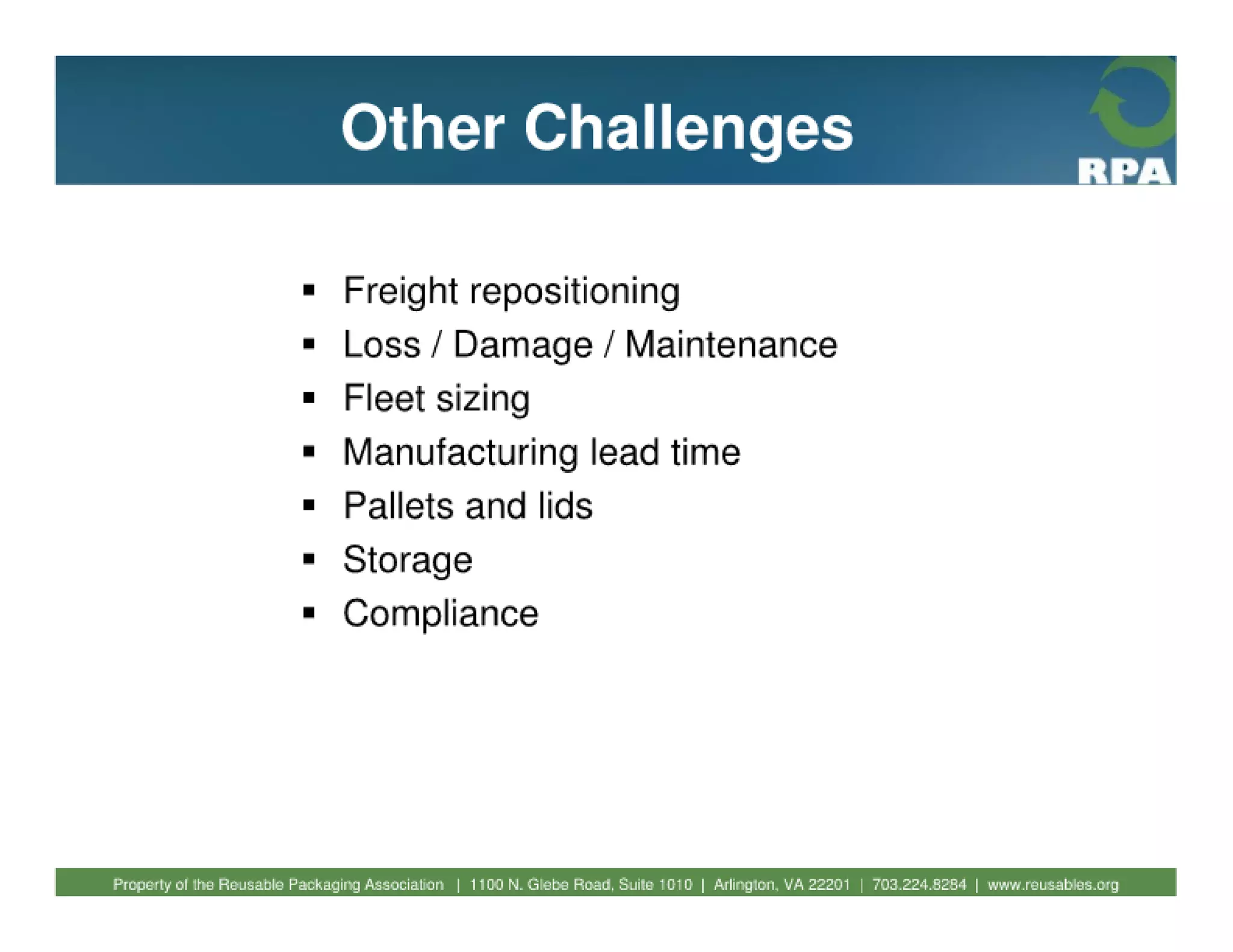 Fundamentals of reusable packaging 2010