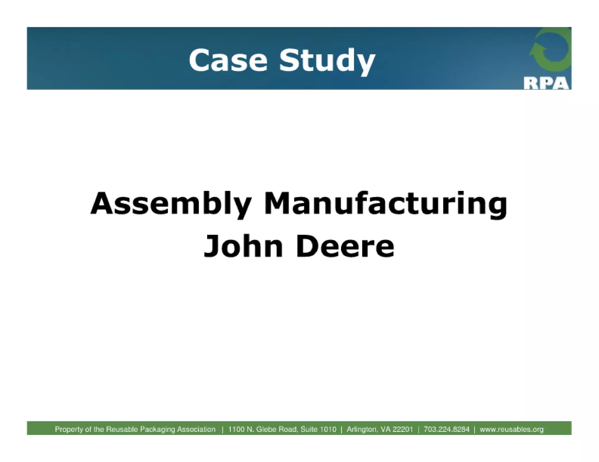 Fundamentals of reusable packaging 2010