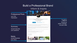 ​Build a Professional Brand
Start social selling today
SAY CHEESE
Bring in a professional
photographer for profile
headsho...