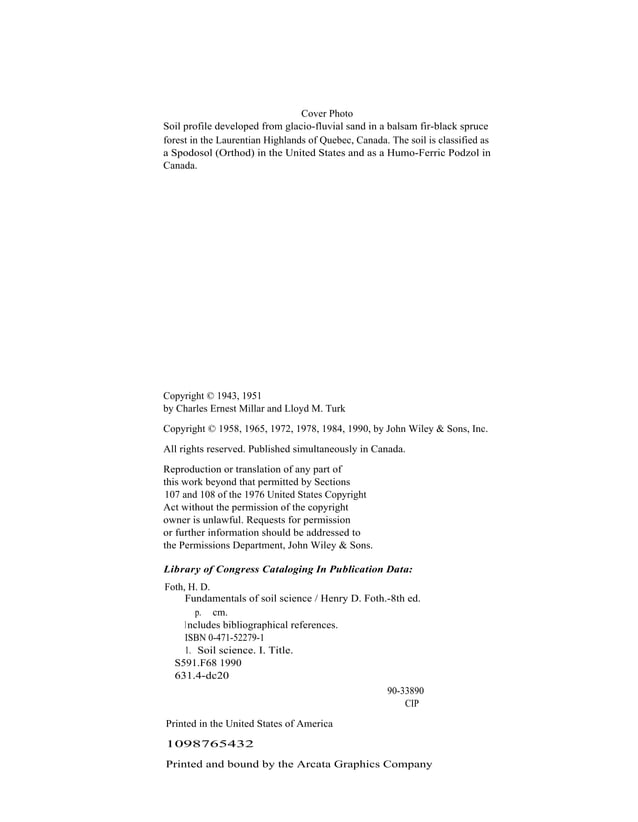 Fundamentals of soil science pdf