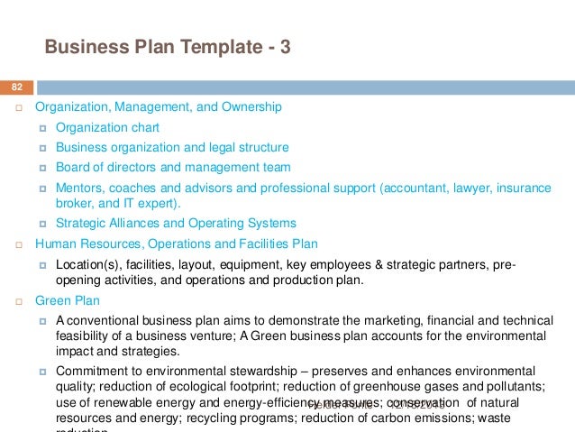 business plan organization and management structure
