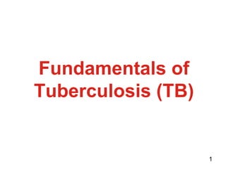 1
Fundamentals of
Tuberculosis (TB)
 