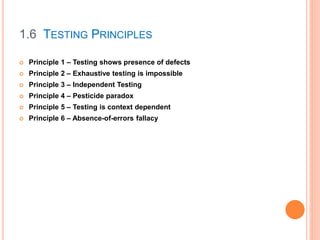 Fundamentals of testing