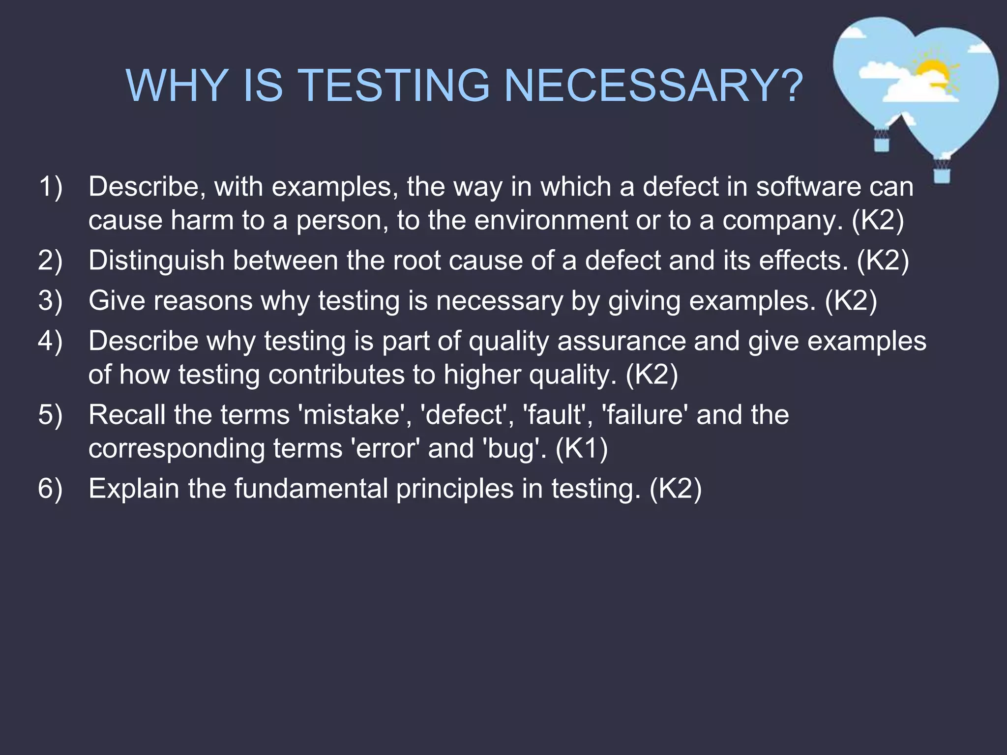 Fundamentals of testing | PPT
