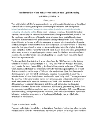 Fundamentals of the Behavior of Sands Under Cyclic Loading.pdf