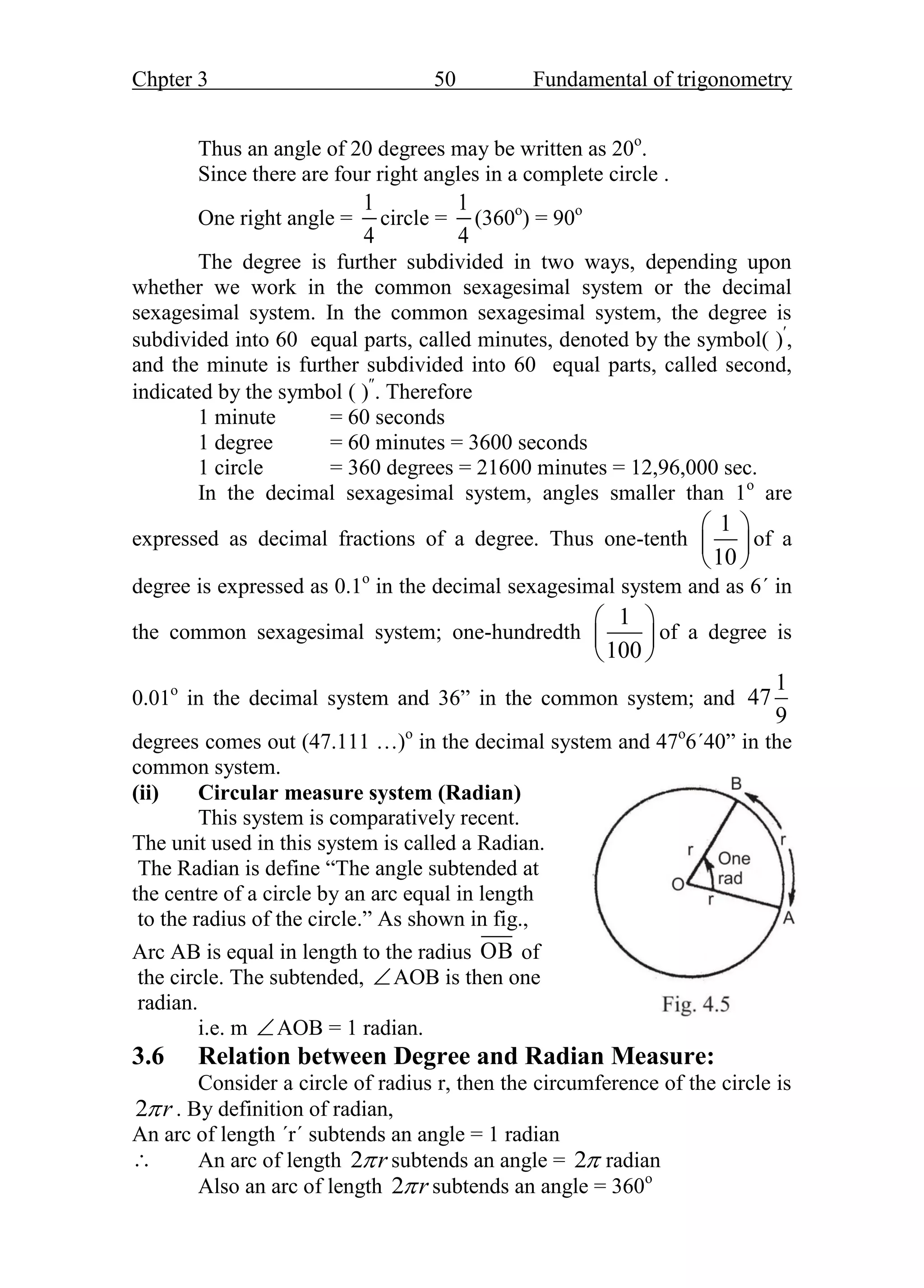 Fundamentals of trigonometry pdf