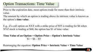 Fundamentals of Option Contracts | PPTX