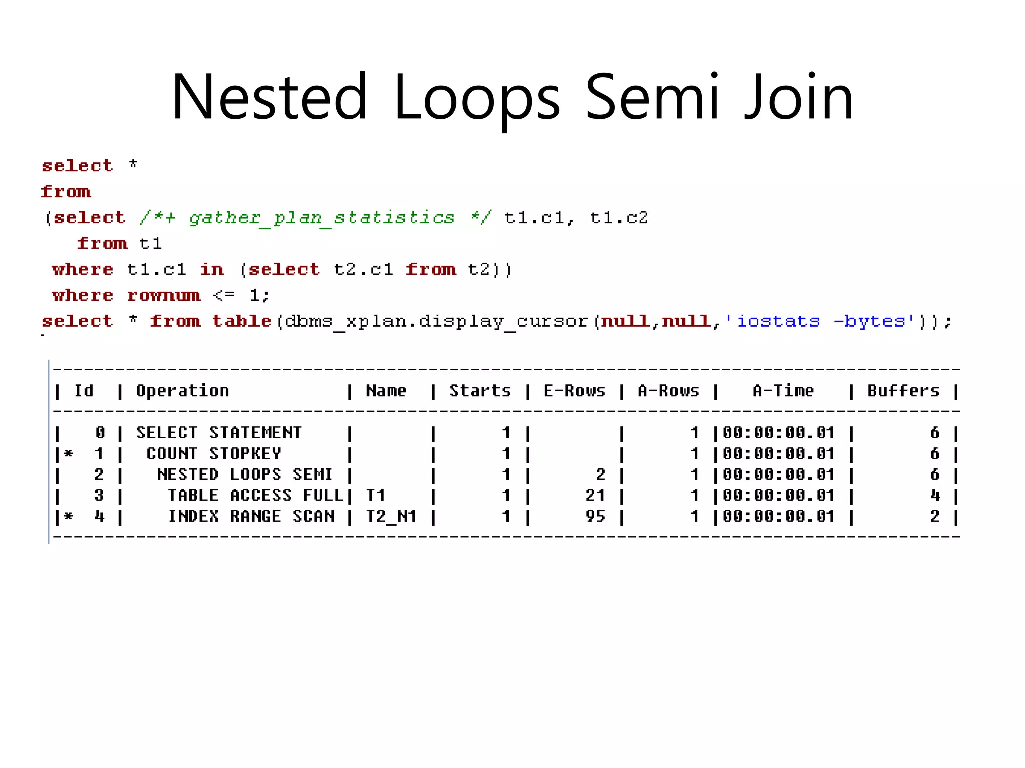 Nested Loops Semi Join
 
