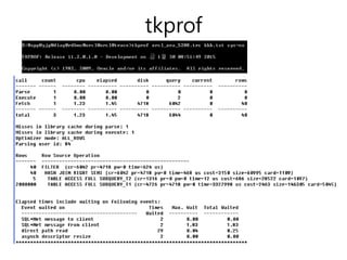 tkprof
 