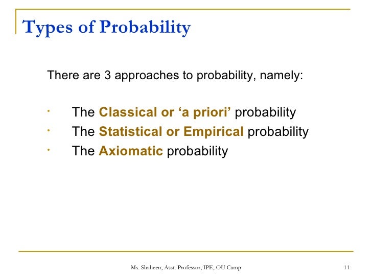 types of probability