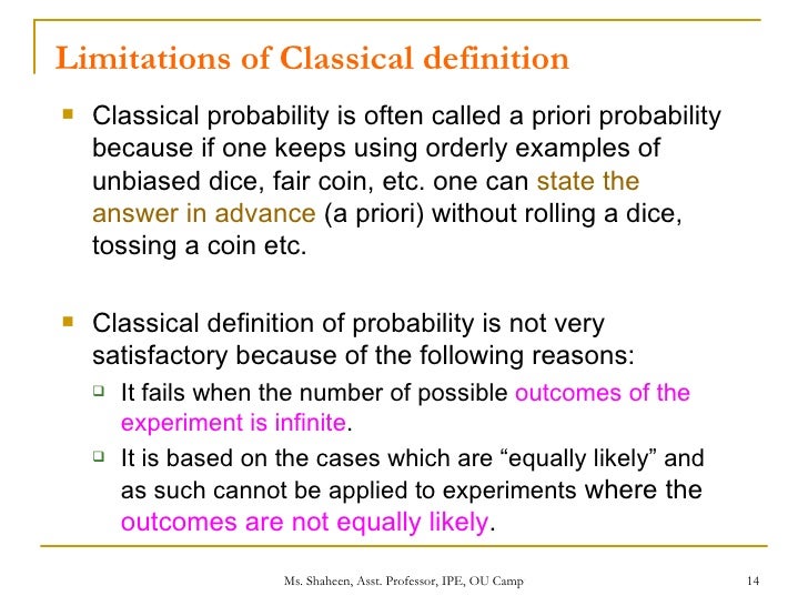 classical probability