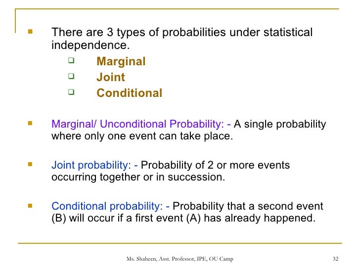 types of probability