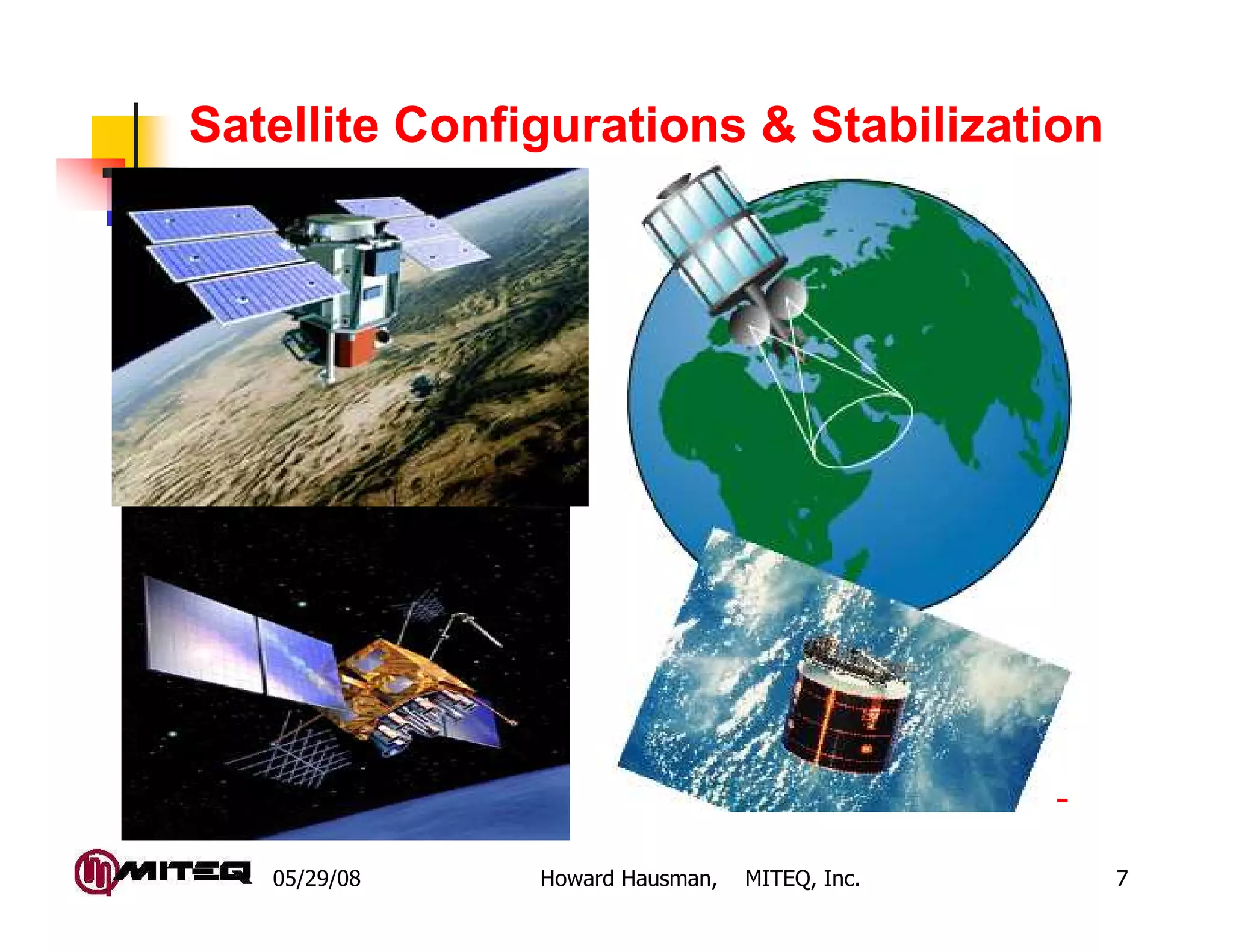 05/29/08 Howard Hausman, MITEQ, Inc. 7
Satellite Configurations & Stabilization
-
 