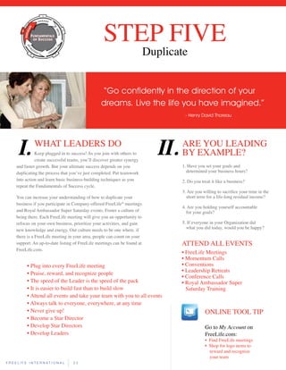 FREELIFE Fundamentals Success