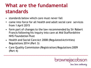 Fundamental standards - Elderly care conference 2015, Andrew Peel | PPTX