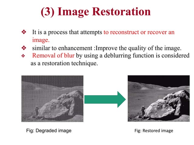 Fundamental steps in image processing | PPTX | Photo Editing Software ...