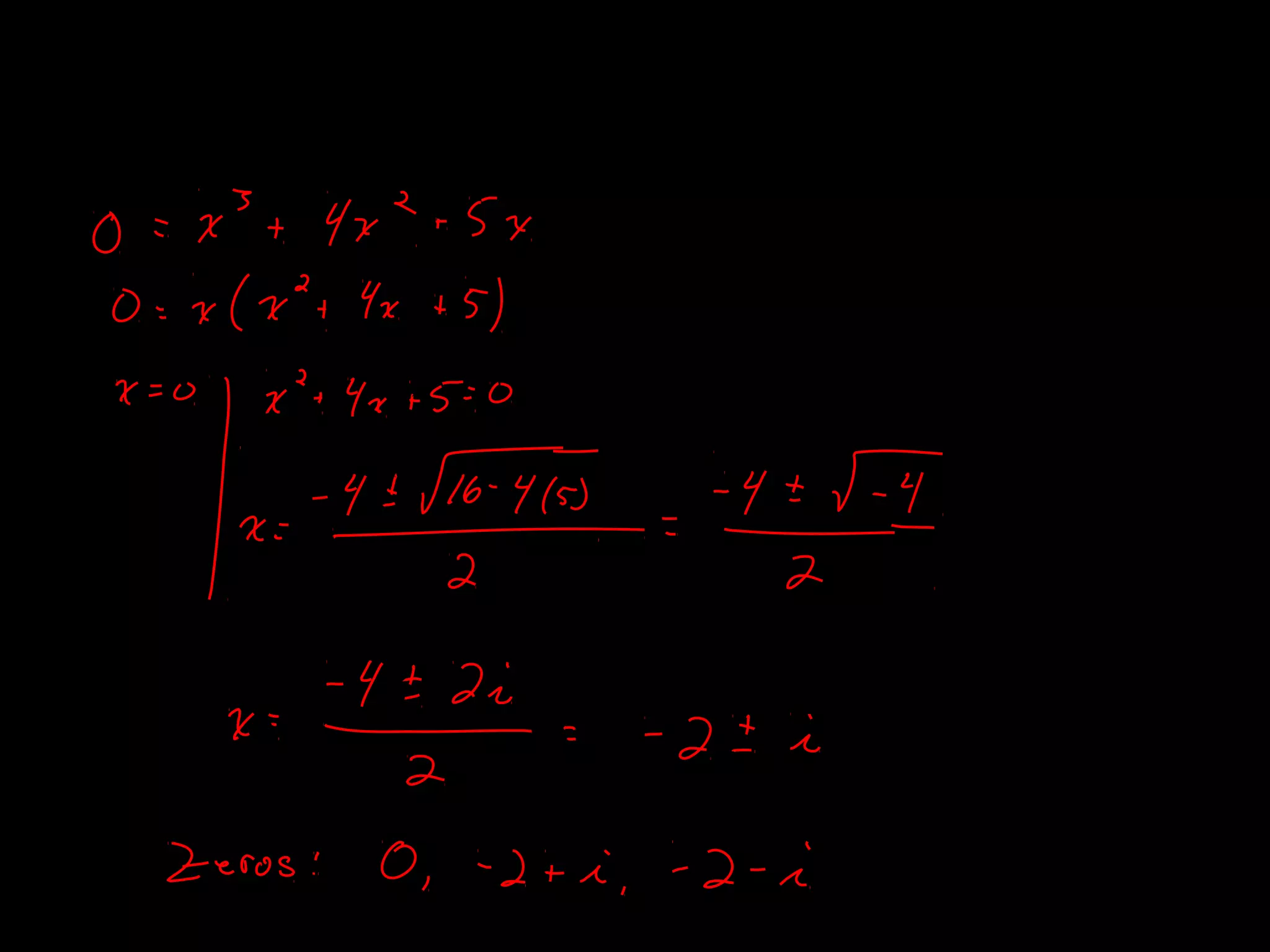 Complex Zeros
xxxxp 54)( 23
++=