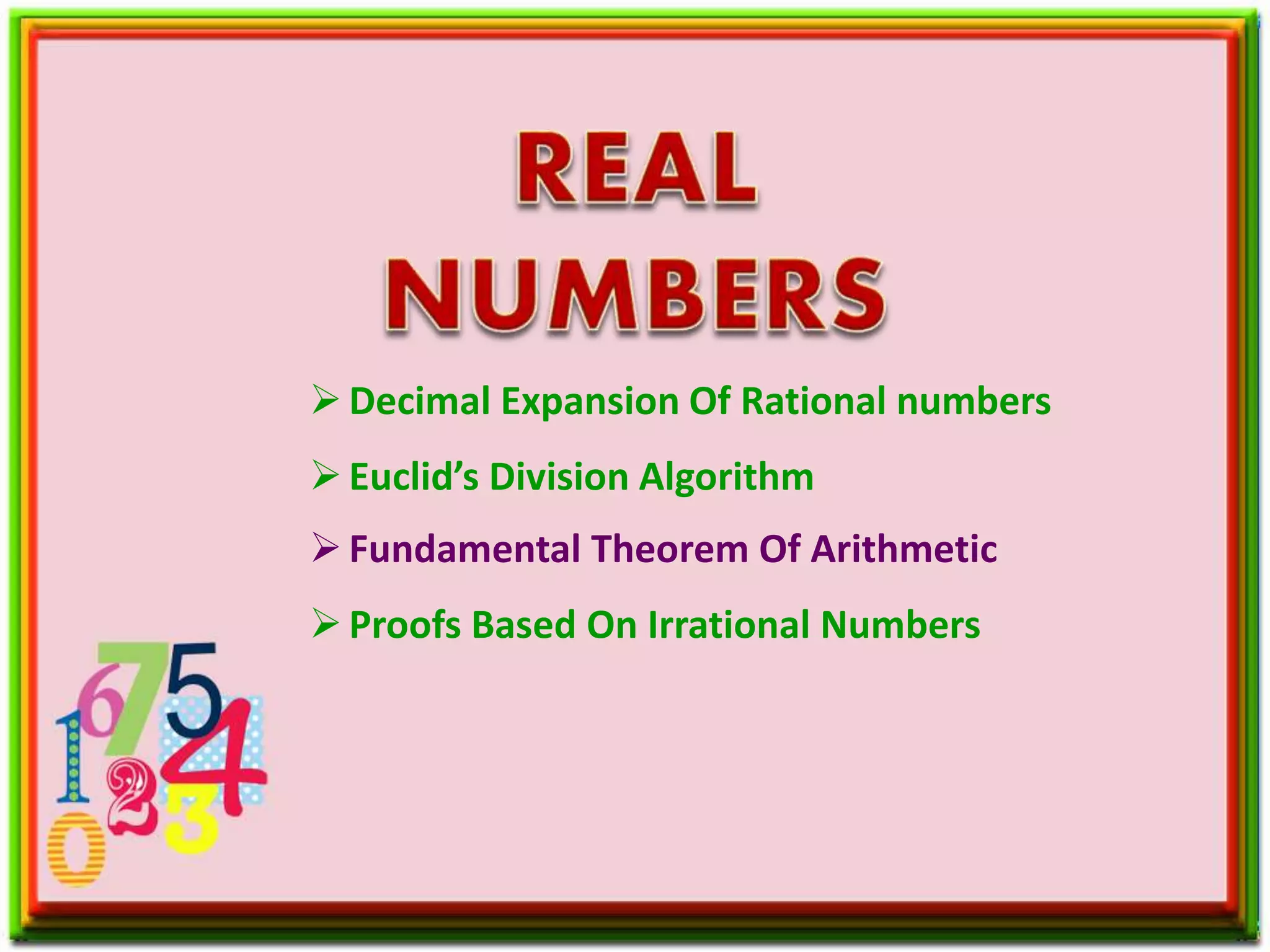 Real Numbers - Problem based on Fundamental theorem of arithmetic class ...