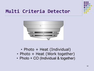 Multi Criteria Detector
• Photo + Heat (Individual)
• Photo + Heat (Work together)
• Photo + CO (Individual & together)
62
 
