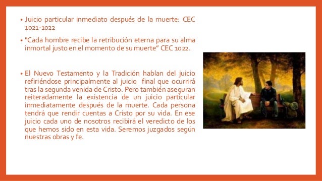 Fundamento bíblico del juicio particular y final