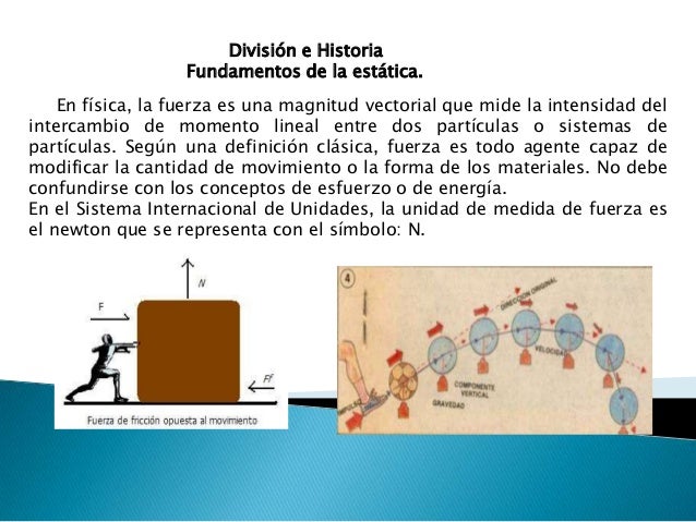 Fundamento de la estatica. mecanica aplicada