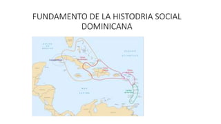 FUNDAMENTO DE LA HISTODRIA SOCIAL
DOMINICANA
 