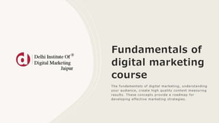 Fundamentals of Digital Marketing skills