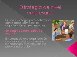 La administración estratégica en el entorno actualLos gerentes de toda clase de organización  enfrentan una competencia global cada vez mas intensa y mas exigencias impuestas por las mayores expectativas de desempeño de inversionistas y clientes