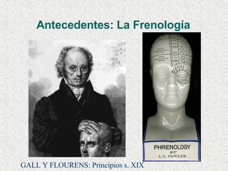 GALL Y FLOURENS: Principios s. XIX Antecedentes: La Frenología 