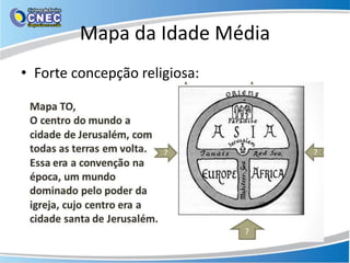 Mapa da Idade Média
• Forte concepção religiosa:
 