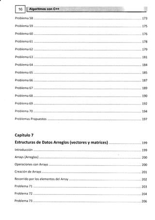 ,'ruEd*ttrud$i¿66':66
173
175
176
178
179
181
184
185
187
189
190
192
194
197
199
199
204
200
20r
202
Recorrido por los elementos del Array
Problema 71
Problema 72
 