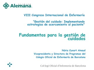 Fundamentos Para La GestióN De Cuidados