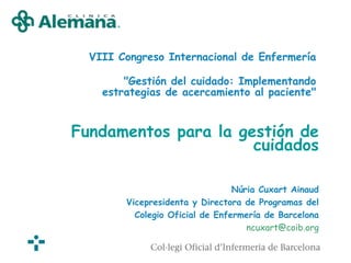 Fundamentos Para La GestióN De Cuidados