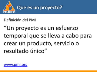 Fundamentos de al Gerencia de Proyectos