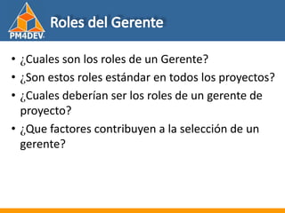 Fundamentos de al Gerencia de Proyectos