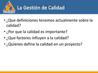 Fundamentos de al Gerencia de Proyectos