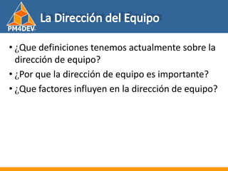 Fundamentos de al Gerencia de Proyectos