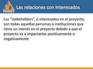 Fundamentos de al Gerencia de Proyectos