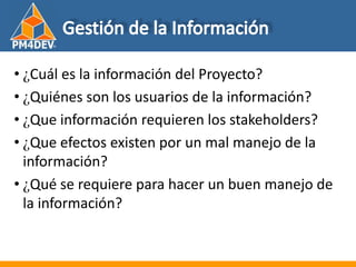 Fundamentos de al Gerencia de Proyectos