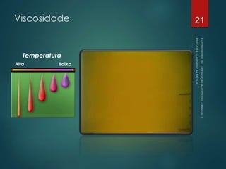 Alta
Temperatura
Baixa
Viscosidade 21
 